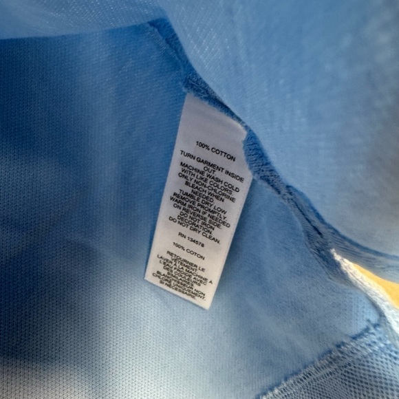 Vineyard Vines Heritage Polo Cotton Lighter Blue Mens Size XL - Picture 6 of 7